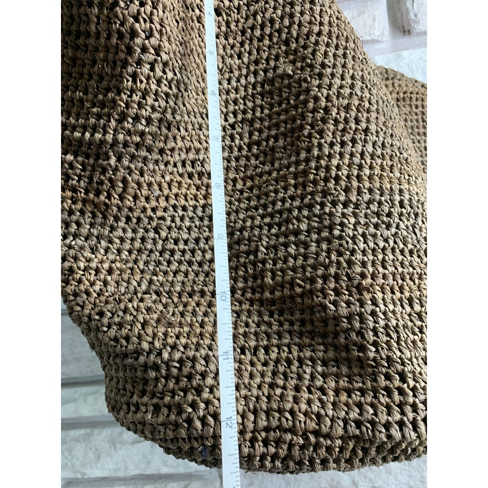 Helen Kaminski Australia Raffia Crochet Hobo Bag Brown Shoulder Tote Handbag - Picture 5 of 11